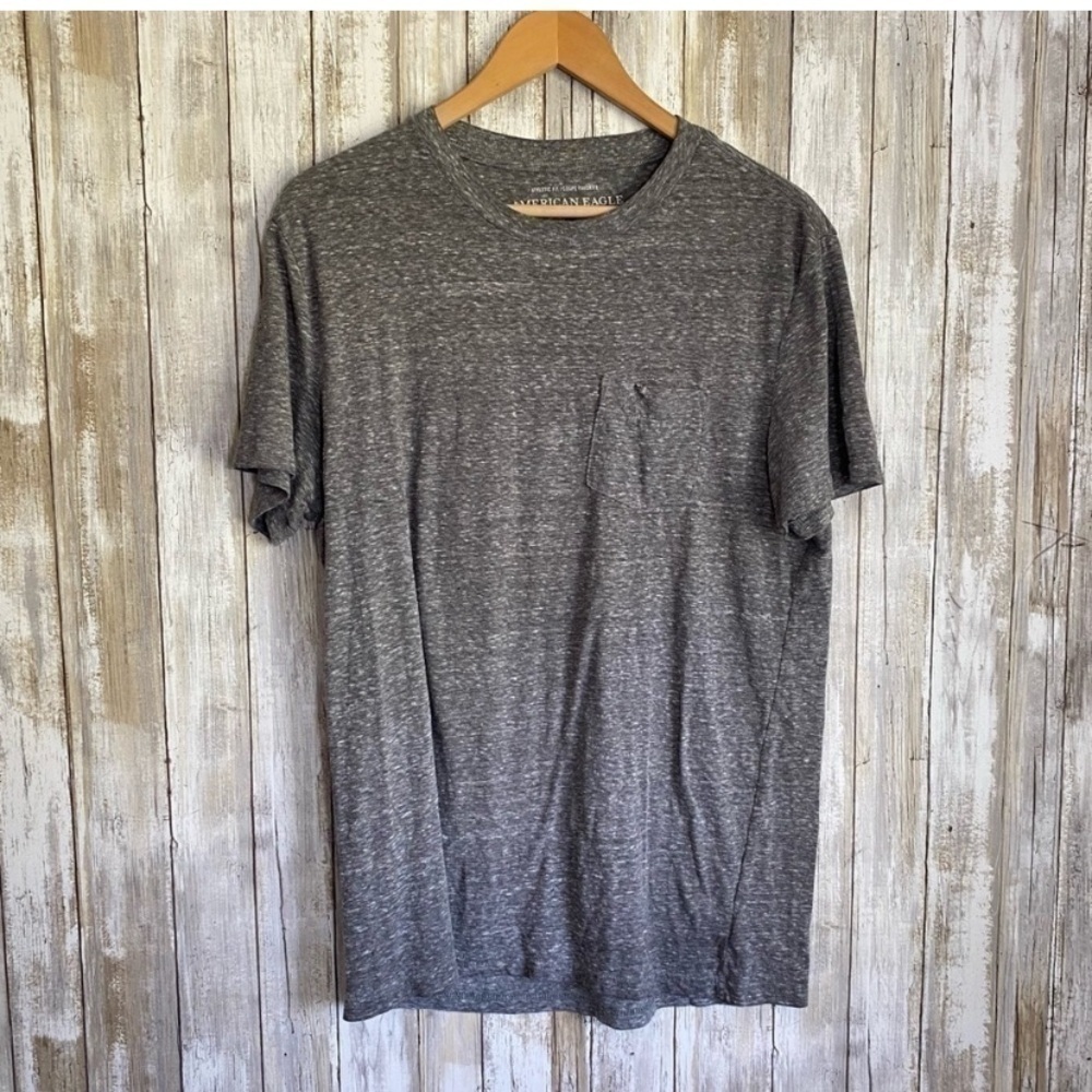 American Eagle Grey Heather Athletic Fit - Picture 1 of 3